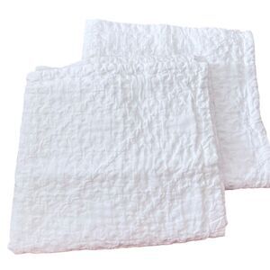 Pair of Sky Quilted Euro Pillow Shams